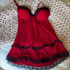 Red hearts lingerie- nighty & thong